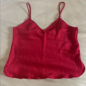 Red Satin Vintage Victoria Secret Cami